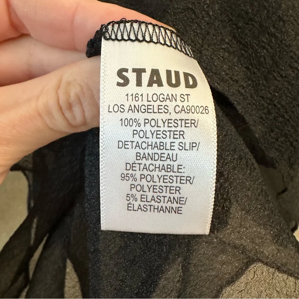 STAUD Calluna Maxi Dress Gown in Black SZ XL - Picture 6 of 11